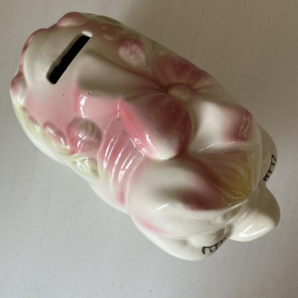 Pottery Piggy Bank Vintage Shawnee? 7.5” x 4” x 5” - Picture 3 of 7